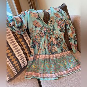 Anthropology Raga size Medium Floral Bohemian Cutout Back Floral Dress.